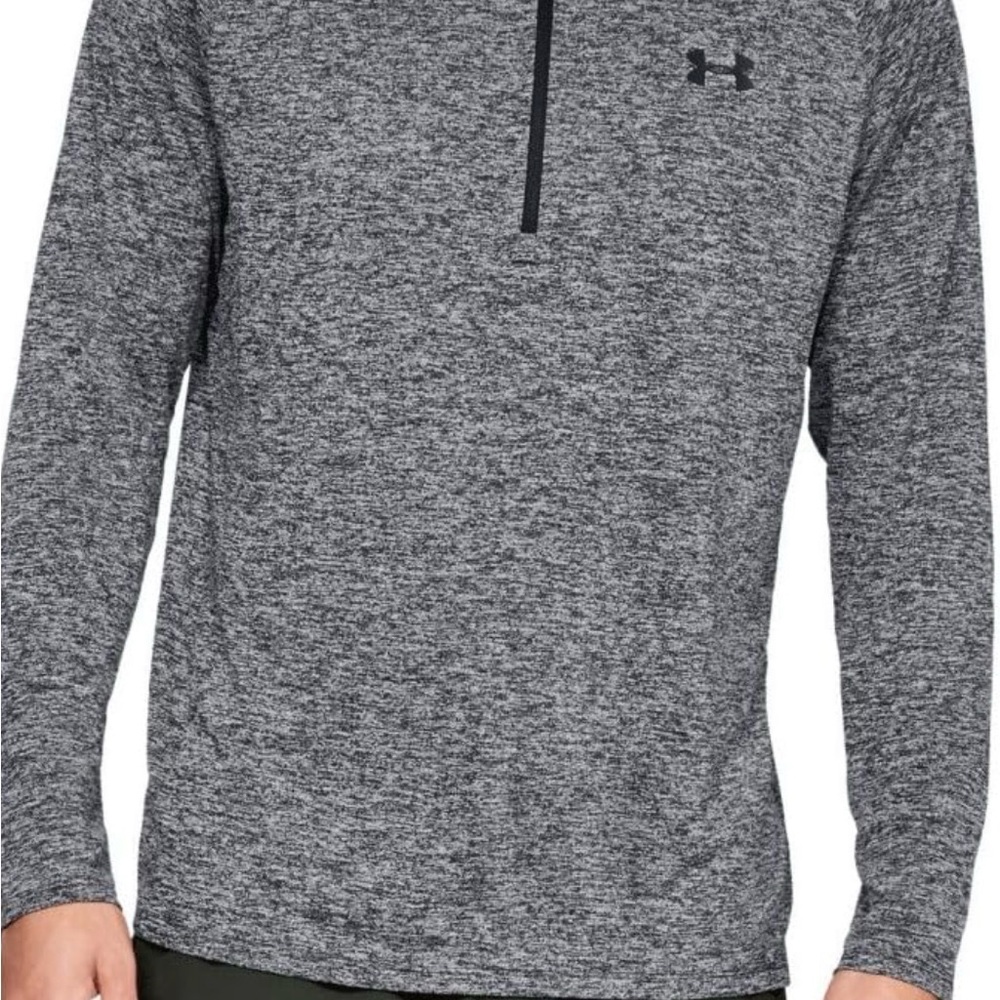 Under Armour Men's Charcoal Long Sleeve 3/4 Zip Pullover Size Medium